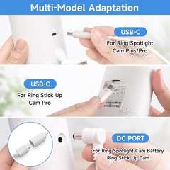 Solar Panel for Ring Camera, Compatible with Spotlight Cam/Pro/Plus Battery, 5W