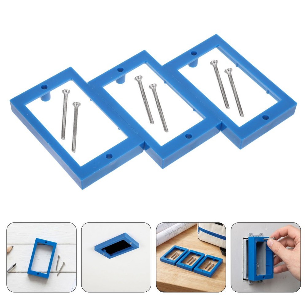 6Pcs Single Gang Receptacle Extender for Electric Box Plastic Sky Blue