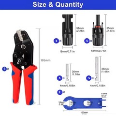 Solar Crimping Tool Set Crimping Tool Set Photovoltaic Solar Connector Kit P4G8