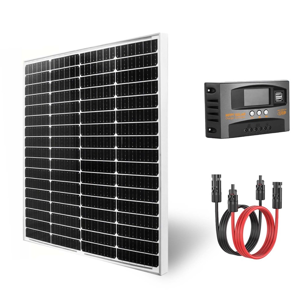 100W Solar Panel Kit 12V Mono for Battery Charger with Controller Caravan Boat
