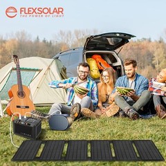 FlexSolar 40W Foldable Solar Panel Charger with USB-C and USB-A Outputs。