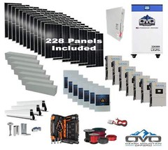 125KW Complete Offgrid Solar Kit + 7x 15K Sol-Ark Inverter + 32kWh OMO 48V Freed