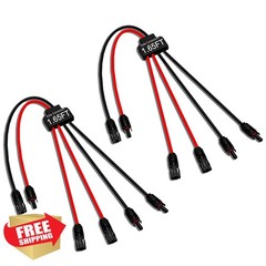 JXMXRPV 2 Solar Panel Connectors 2 to 4 Y Branch
