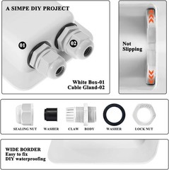 Weatherproof ABS Solar Double Cable Entry Gland for All Cable Types 2mm² to 6mm