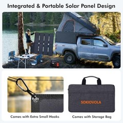 100W Portable Solar Panel MC-4 Foldable Solar Panel Charger 100 Silver Grey