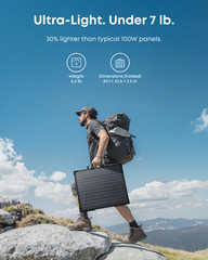 Anker SOLIX PS100 Black Portable Adventure Water Resistance 100W Solar Panel