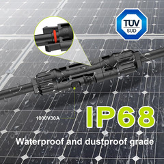Solar Connectors for 4 Solar Panels,Tool-Free Solar Panels