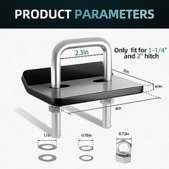 Hitch Tightener Anti Rattle Stabilizer for 1.25″ & 2″ Hitches – Stainless Steel
