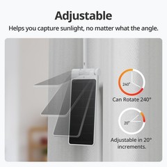 Solar Panel Charger for Curtain 3 – Easy Install, Low Light Charging, Non-Stop P