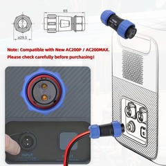 Aviation Plug to Solar Panel Cable, 12AWG 2FT Solar to Aviation Connector 12V…