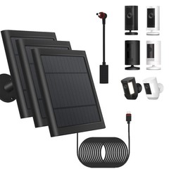 3 Pack – Solar Panel for Security Camera Spotlight Cam Plus/Pro(Battery) Stic…