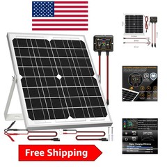 20W Waterproof Solar Panel Kit with Smart MPPT Controller for 12V Batteries