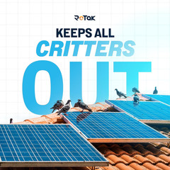 Critter Guard – 6In X 100Ft Solar Panel Bird Guard – Galvanized Black PVC Coated
