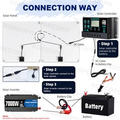 Complete 7000W Off-Grid Solar Kit 7000W Inverter 2pc 300W Solar Panels 110V/220V
