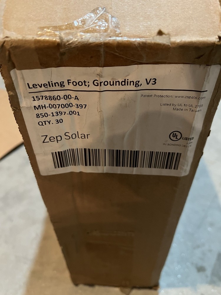 Zep / Tesla Solar Leveling Foot; Grounding, V3 MH-007000-397