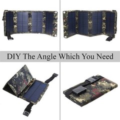Folding PV Power Bank Outdoor Camping Hiking USB Phone Charger 100W Solar Panel