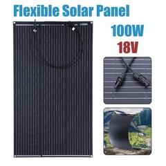 100W 200W Watt Portable Flexible Solar Panel 18V FOR RV Camping Off-Grid Rooftop