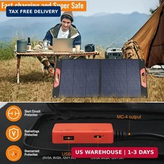 100W Foldable Solar Panel – Charger for Power Stations | Monocrystalline 23.5% H