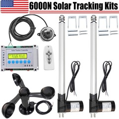 Complete 6000N 18″ Dual Axis Solar Panel Tracking Solar Tracker Anemometer Kits