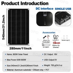 15000W All-in-One Solar Power Kit | 800W Panel + 100A Controller + Inverter