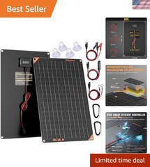 High-Efficiency 30W Solar Panel & Smart Charger for 12V Batteries – Eco-Friendly