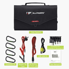 ALLPOWERS Solar Charger 100W Solar Panel Foldable Portable with Dual 5V Usb18V D