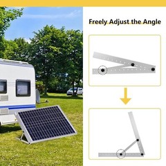 2PCS Solar Panel RV Tilt Mount Brackets Rooftop Flat Surface Adjustable Frame US
