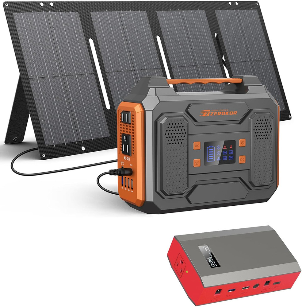 300W Solar Generator & 65W Power Bank – Ideal for Camping & Emergencies