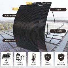 200W Flexible Mono Solar Panel to 12V 24V Battery Off Grid RV Marine Camping