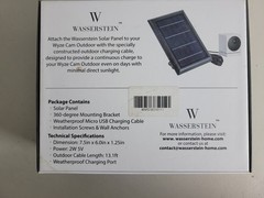 WASSERSTEIN Solar Panel Wyze Cam Outdoor
