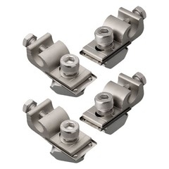 4*Solar Panel Mounting Bracket Clamps Ground Lugs Fasteners Photovoltaic Support