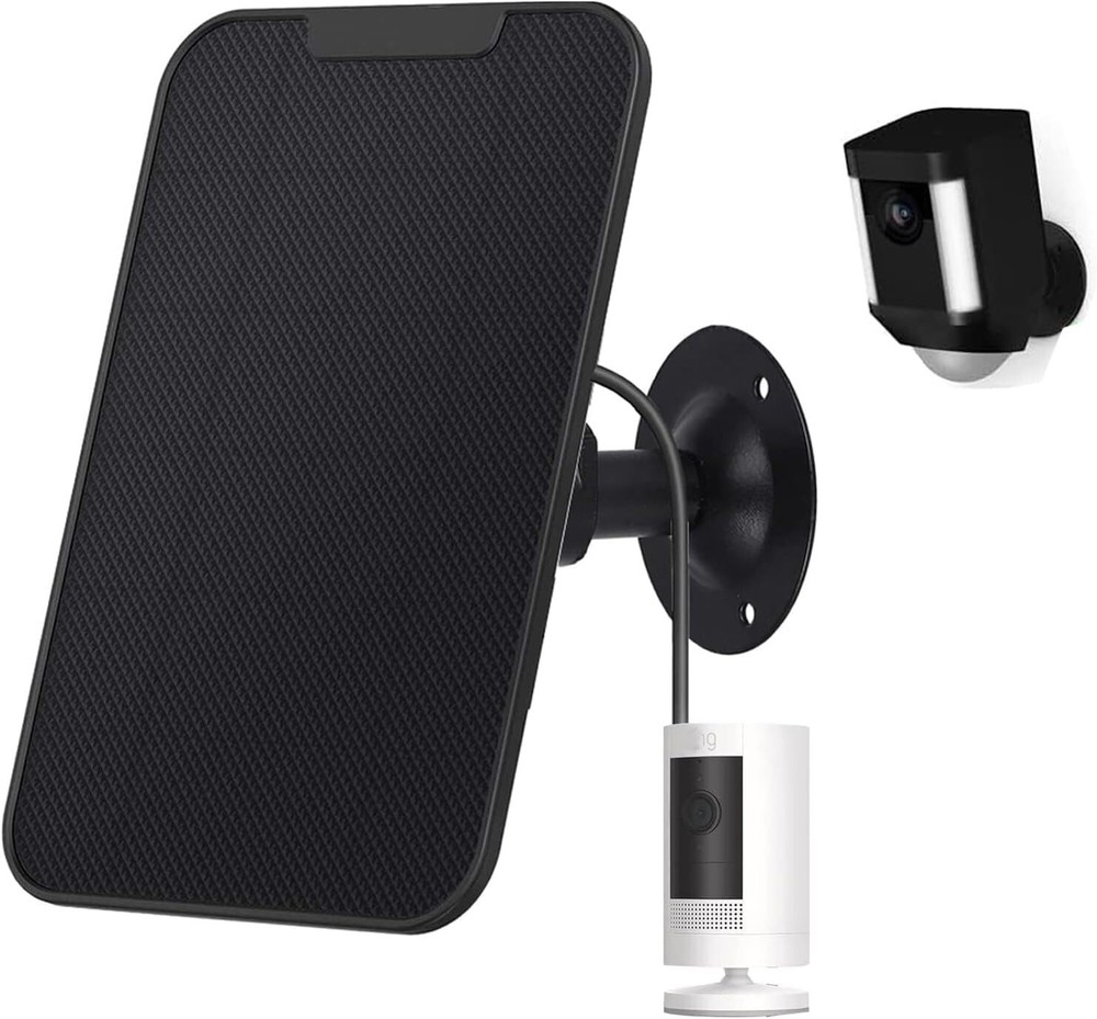 Solar Panel Compatible with Ring, 6W for Stick Up Cam, for Stick Up Cam Pro