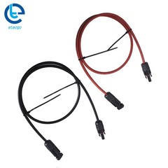 1 Pair Black + Red 10 AWG 3 Feet Solar Panel Extension Cable Wire Connector