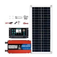 6000W 100A 110V Solar Panel Kit Complete Solar Power Generator Home Grid Syste