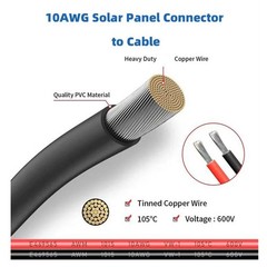 1.5m/5FT 14AWG Solar Panel Cable for for Solar7089