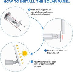Waterproof Solar Panel for Ring Stick Up Cam – Continuous Charging, 12ft Cable