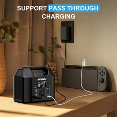 Portable Power Station 122.8Wh, LiFePO4 Battery Solar Generator for Home Use,…