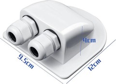 Solar Cable Entry Gland, Waterproof Solar Double Cable Connector Cover Solar Pho