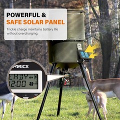 6V Solar Panel for Deer Feeder with Adjustable Mounting Bracket & Alligator C…
