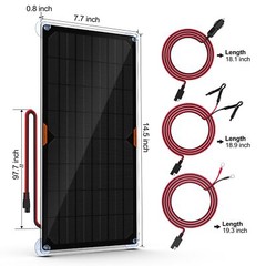 10W 12V Solar Panel Car Battery Charger Portable Waterproof Power Trickle Bat…