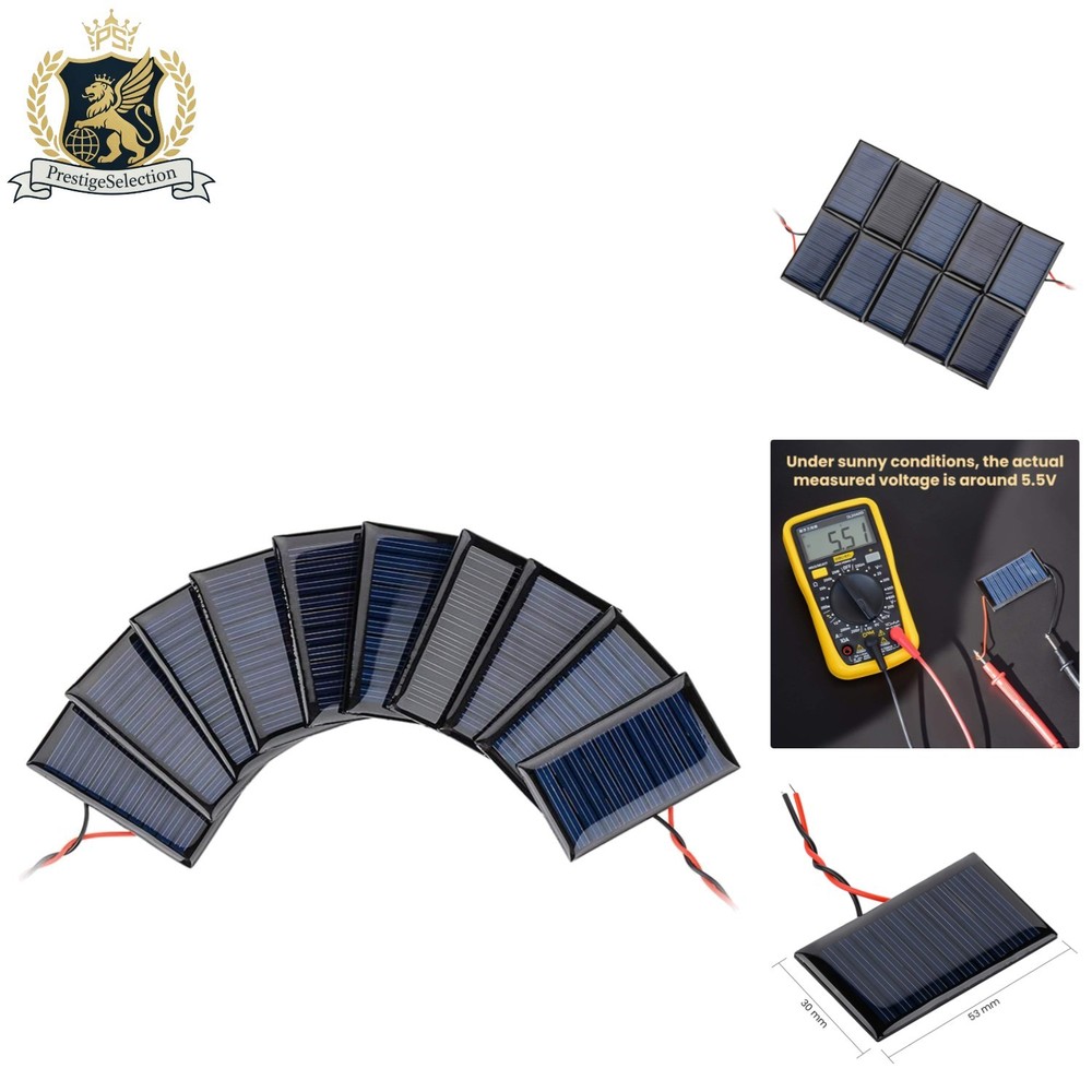 10Pcs Mini Solar Panels 5V 30mA for DIY Solar Projects & Educational Use