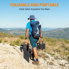 100W Solar Panel 21.5V Portable Foldable Solar Panel 24% High Efficiency W/ Fast
