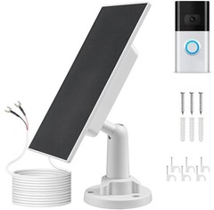 Solar Charger for Ring Doorbell with Built-in Energy Storage and Solar Panel