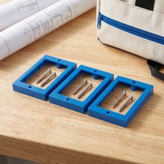 6Pcs Single Gang Receptacle Extender for Electric Box Plastic Sky Blue