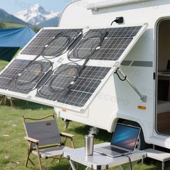 4 x 40W High-Efficiency PV Panels+30A-100A Intelligent Controller for RV/Outdoor