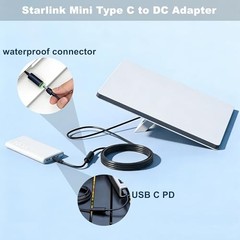 Starlink Mini DC Extension Cable – USB C Type-C to DC Power Adapter