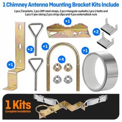 HEVIDUBANA 2 Sets Z-Type Chimney Mount Bracket