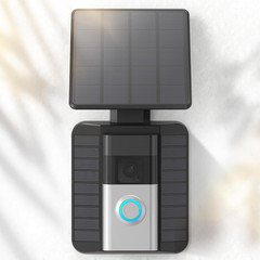 QIBOX Solar Charger Compatible with Ring Video Doorbell 4/3/3 Plus/Battery Doorb