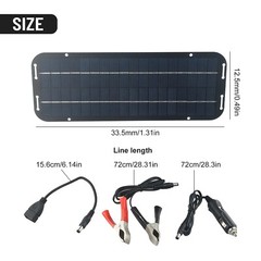 New 60W Solar Panel 12V Olt Trickle Battery Charger For Caravan Car Van Boat Kit