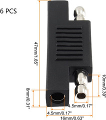 6 Pack SAE Polarity Reverse Adapter Connector, SAE Quick Disconnect Plug Adapter